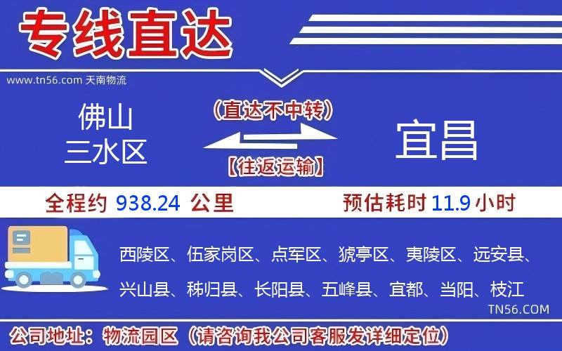 佛山三水區(qū)到宜昌物流公司 佛山三水區(qū)到宜昌物流公司