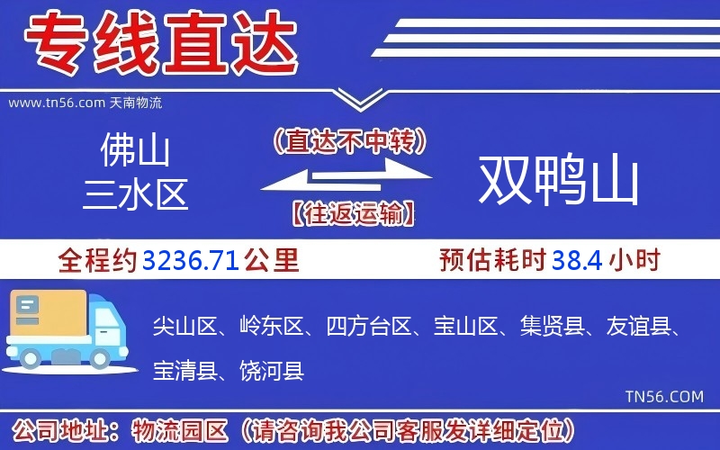 佛山三水區(qū)到雙鴨山物流公司 佛山三水區(qū)到雙鴨山物流公司