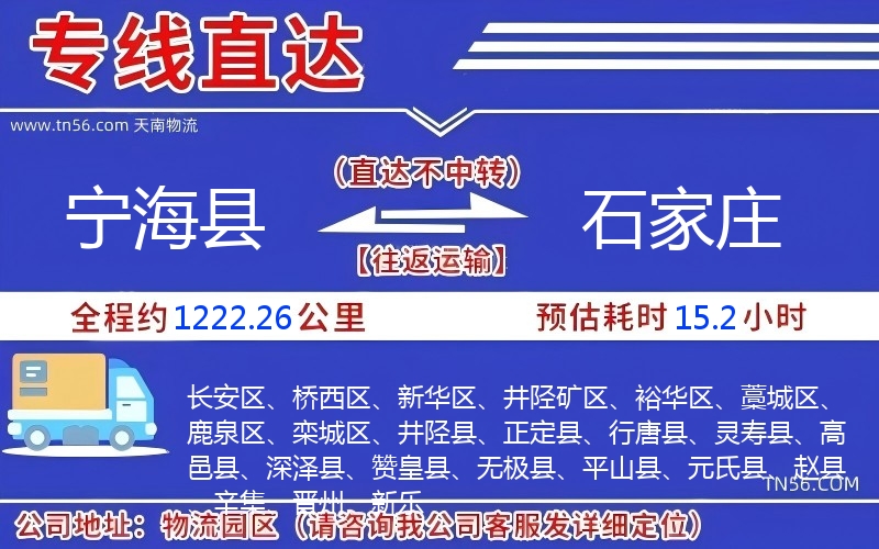 寧?？h到石家莊物流公司