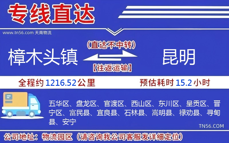 樟木頭鎮到昆明物流公司 樟木頭鎮到昆明物流公司